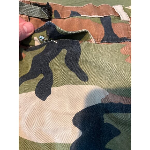 Vintage Woodland Camo Cargo Pants Military Surplus Tactical Utility Trousers - Picture 9 of 9